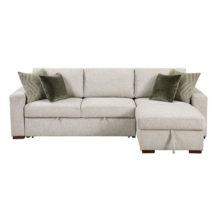 8548*3VC2ACLA (3)2-Piece Sectional with Reversible Chaise, Pull-out Bed and Hidden Storage, Click Motion Back - 8548*3VC2ACLA