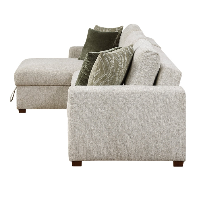 8548*3VC2ACLA (3)2-Piece Sectional with Reversible Chaise, Pull-out Bed and Hidden Storage, Click Motion Back - 8548*3VC2ACLA