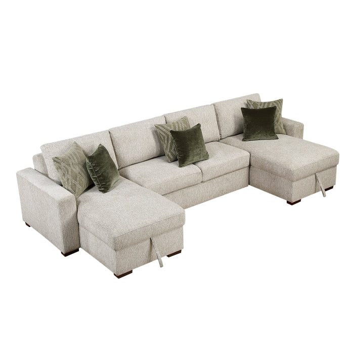 8548*42VC2AA (4)3-Piece Sectional with Convertible and Reversible Chaise,  Hidden Storage, Click Motion Back - 8548*42VC2AA