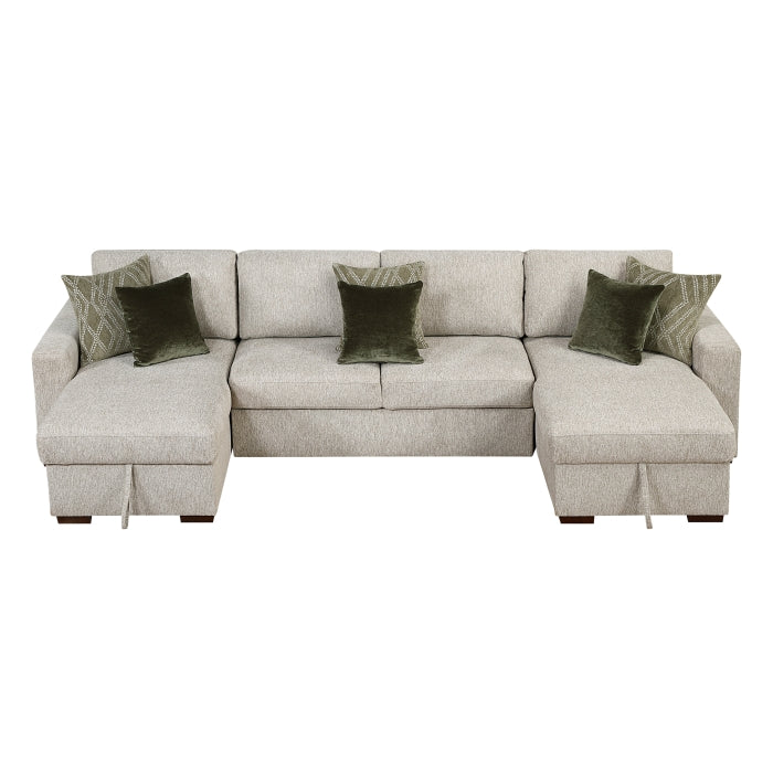 8548*42VC2AA (4)3-Piece Sectional with Convertible and Reversible Chaise,  Hidden Storage, Click Motion Back - 8548*42VC2AA
