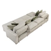 8548*42VC2ACLA (4)3-Piece Sectional with Reversible Chaises, Pull-out Bed and Hidden Storage, Click Motion Back - 8548*42VC2ACLA