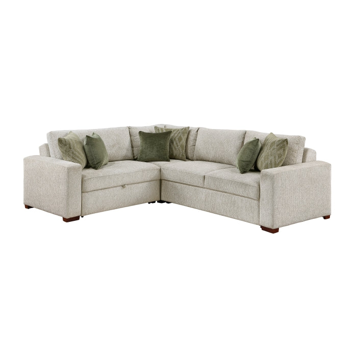 8548*4SC15ACLA (4)3-Piece Sectional with Pull-out Bed and Click Motion Back - 8548*4SC15ACLA