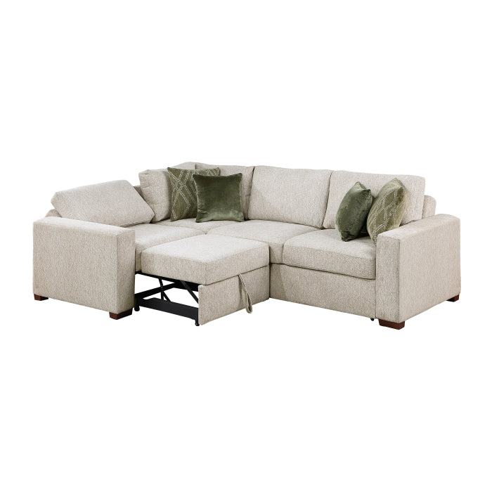 8548*4SCACCLA (4)3-Piece Sectional with Pull-out Bed and Click Motion Back - 8548*4SCACCLA