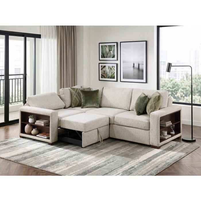 8548*4SCACCLA2 (4)3-Piece Sectional with Pull-out Bed and Click Motion Back - 8548*4SCACCLA2