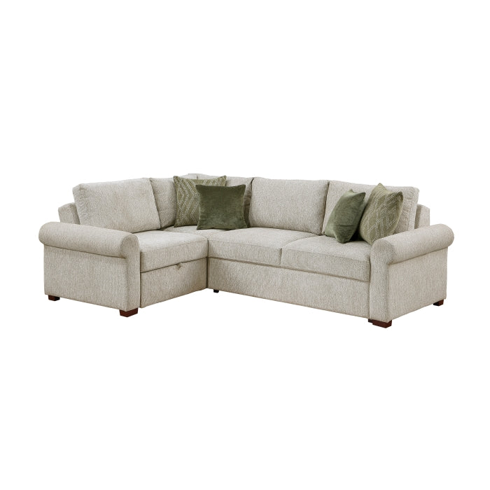 8548*4SCACCLA4 (4)3-Piece Sectional with Pull-out Bed and Click Motion Back - 8548*4SCACCLA4