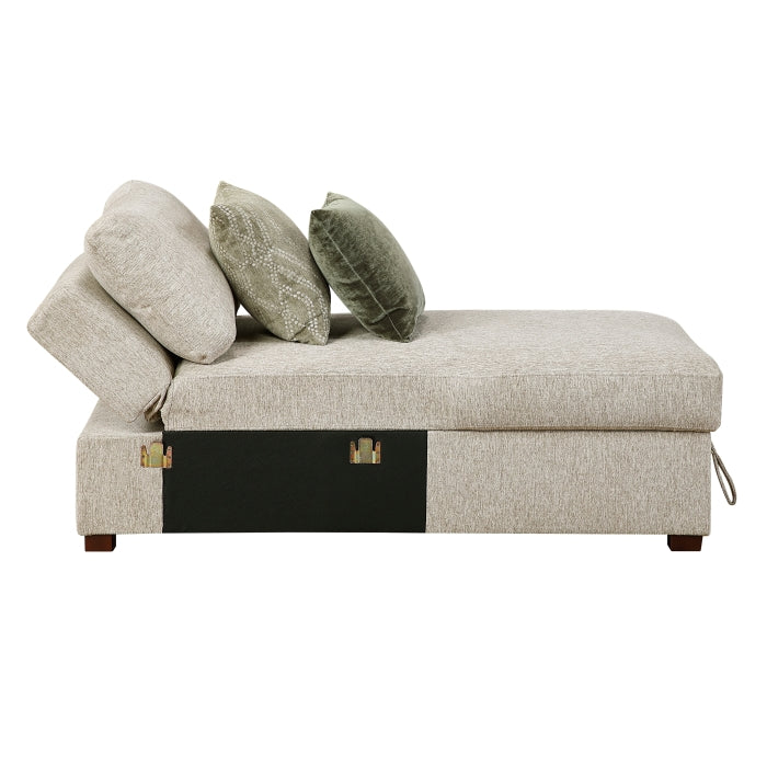 8548*4VC15ACLA (4)3-Piece Sectional with Two Reversible Chaises, Pull-out Bed, Hidden Storage, Click Motion Back and Two Track Arms - 8548*4VC15ACLA
