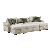 8548*4VC15ACLA4 (4)3-Piece Sectional with Two Reversible Chaises, Pull-out Bed, Hidden Storage, Click Motion Back and Two Roll Arms - 8548*4VC15ACLA4