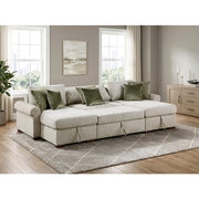 8548*4VC15ACLA4 (4)3-Piece Sectional with Two Reversible Chaises, Pull-out Bed, Hidden Storage, Click Motion Back and Two Roll Arms - 8548*4VC15ACLA4