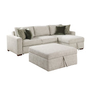 8548*4VC2AAOT (4)3-Piece Sectional with Convertible and Reversible Chaise,  Hidden Storage, Click Motion Back and Ottoman - 8548*4VC2AAOT