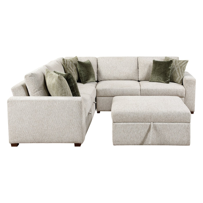 8548*52ACLCR2AAOT (5)4-Piece Sectional with Pull-out Bed and Ottoman - 8548*52ACLCR2AAOT