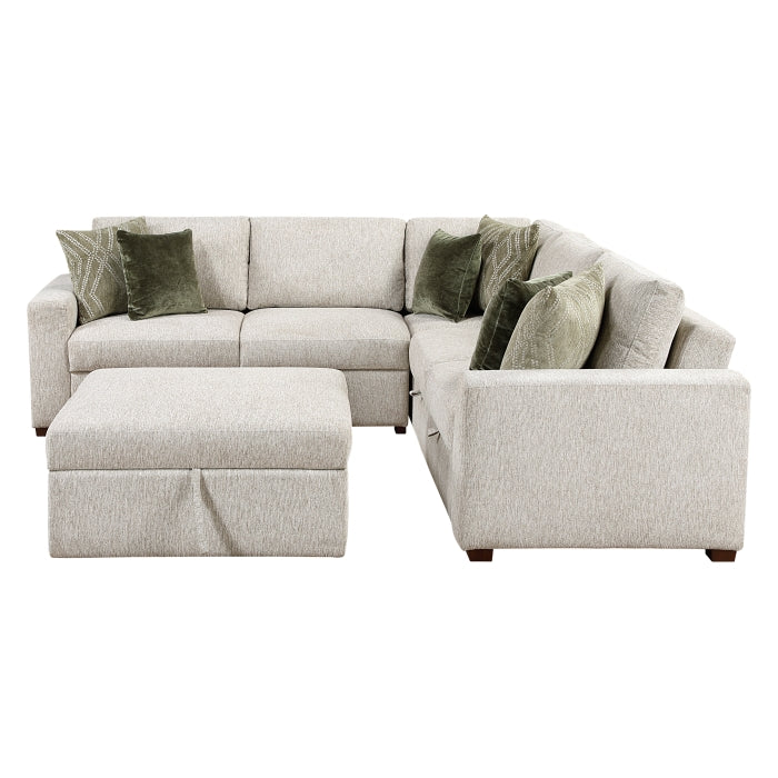 8548*52ACLCR2AAOT (5)4-Piece Sectional with Pull-out Bed and Ottoman - 8548*52ACLCR2AAOT