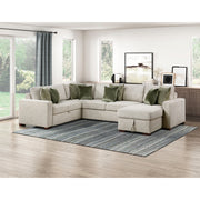 8548*5SC15ACLA (5)4-Piece Sectional with Reversible Chaise, Pull-out Bed, Hidden Storage and Click Motion Back - 8548*5SC15ACLA