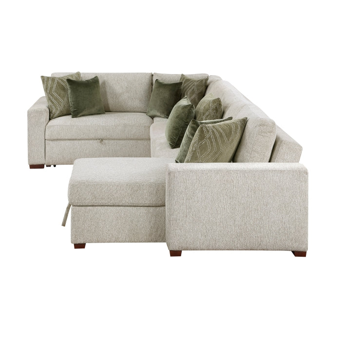 8548*5SC15ACLA (5)4-Piece Sectional with Reversible Chaise, Pull-out Bed, Hidden Storage and Click Motion Back - 8548*5SC15ACLA