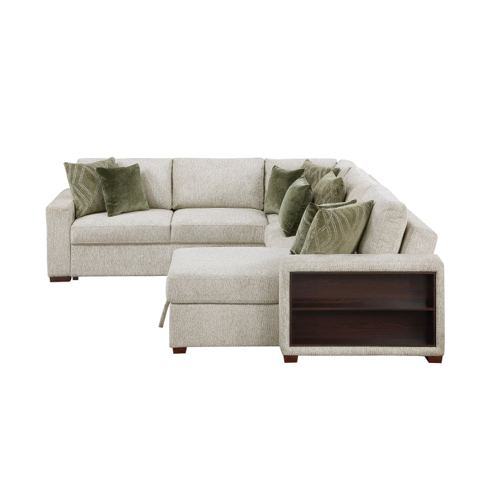 8548*5SC15ACLA2 (5)4-Piece Sectional with Reversible Chaise, Pull-out Bed, Hidden Storage and Click Motion Back - 8548*5SC15ACLA2