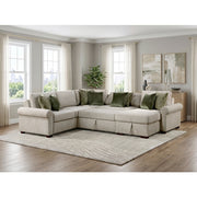 8548*5SC15ACLA4 (5)4-Piece Sectional with Reversible Chaise, Pull-out Bed, Hidden Storage and Click Motion Back - 8548*5SC15ACLA4