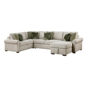 8548*5SC15ACLA4 (5)4-Piece Sectional with Reversible Chaise, Pull-out Bed, Hidden Storage and Click Motion Back - 8548*5SC15ACLA4