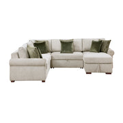 8548*5SC15ACLA4 (5)4-Piece Sectional with Reversible Chaise, Pull-out Bed, Hidden Storage and Click Motion Back - 8548*5SC15ACLA4
