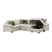 8548*5SC15ACLA4 (5)4-Piece Sectional with Reversible Chaise, Pull-out Bed, Hidden Storage and Click Motion Back - 8548*5SC15ACLA4