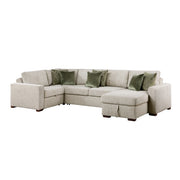 8548*5SCACCLA (5)4-Piece Sectional with Reversible Chaise, Pull-out Bed, Hidden Storage and Click Motion Back - 8548*5SCACCLA