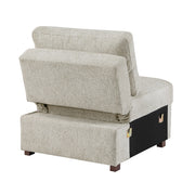8548*5SCACCLA (5)4-Piece Sectional with Reversible Chaise, Pull-out Bed, Hidden Storage and Click Motion Back - 8548*5SCACCLA