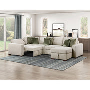 8548*5SCACCLA (5)4-Piece Sectional with Reversible Chaise, Pull-out Bed, Hidden Storage and Click Motion Back - 8548*5SCACCLA
