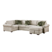 8548*5SCACCLA4 (5)4-Piece Sectional with Reversible Chaise, Pull-out Bed, Hidden Storage and Click Motion Back - 8548*5SCACCLA4