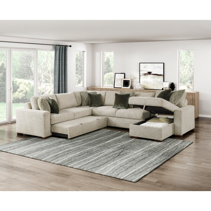 8548*5VC2ACR2ACLA (5)4-Piece Sectional with Reversible Chaise, Pull-out Bed and Hidden Storage - 8548*5VC2ACR2ACLA