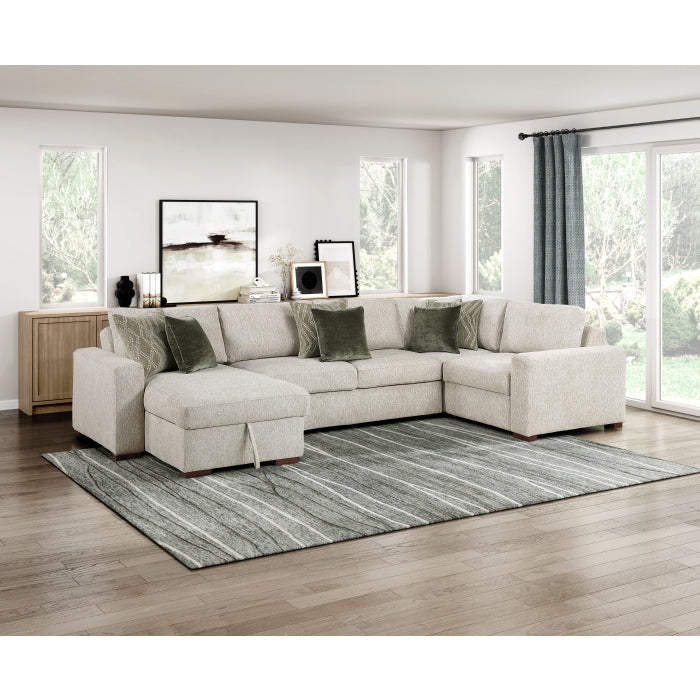 8548*5VC2ACRACA (5)4-Piece Sectional with Convertible and Reversible Chaise,  Hidden Storage, Click Motion Back - 8548*5VC2ACRACA