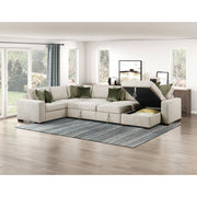 8548*6SC15ACLA (6)5-Piece Sectional with Reversible Chaise, Pull-out Bed, Hidden Storage and Click Motion Back - 8548*6SC15ACLA