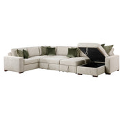 8548*6SC15ACLA (6)5-Piece Sectional with Reversible Chaise, Pull-out Bed, Hidden Storage and Click Motion Back - 8548*6SC15ACLA