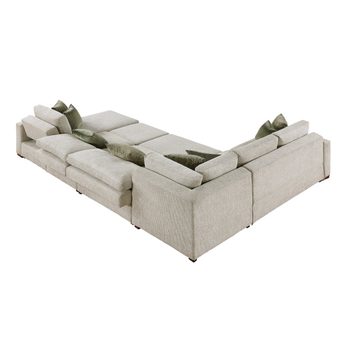 8548*6SC15ACLA2 (6)5-Piece Sectional with Reversible Chaise, Pull-out Bed, Hidden Storage and Click Motion Back - 8548*6SC15ACLA2