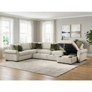 8548*6SC15ACLA4 (6)5-Piece Sectional with Reversible Chaise, Pull-out Bed, Hidden Storage and Click Motion Back - 8548*6SC15ACLA4
