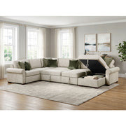 8548*6SC15ACLA4 (6)5-Piece Sectional with Reversible Chaise, Pull-out Bed, Hidden Storage and Click Motion Back - 8548*6SC15ACLA4