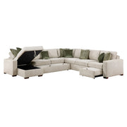 8548*6SCACCLA (6)5-Piece Sectional with Reversible Chaise, Pull-out Bed, Hidden Storage and Click Motion Back - 8548*6SCACCLA