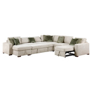 8548*6SCACCLA (6)5-Piece Sectional with Reversible Chaise, Pull-out Bed, Hidden Storage and Click Motion Back - 8548*6SCACCLA