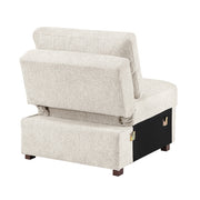 8548*6SCACCLA4 (6)5-Piece Sectional with Reversible Chaise, Pull-out Bed, Hidden Storage and Click Motion Back - 8548*6SCACCLA4