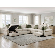 8548*6SCACCLA4 (6)5-Piece Sectional with Reversible Chaise, Pull-out Bed, Hidden Storage and Click Motion Back - 8548*6SCACCLA4