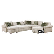 8548*6SCACCLA4 (6)5-Piece Sectional with Reversible Chaise, Pull-out Bed, Hidden Storage and Click Motion Back - 8548*6SCACCLA4