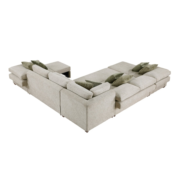 8548*6SCACCLA4 (6)5-Piece Sectional with Reversible Chaise, Pull-out Bed, Hidden Storage and Click Motion Back - 8548*6SCACCLA4