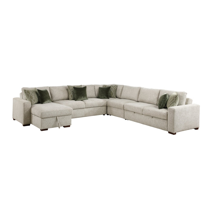 8548*6VC2ACR2ACLACA (6)5-Piece Sectional with Reversible Chaise and Pull-out Bed - 8548*6VC2ACR2ACLACA