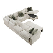 8548*6VC2ACR2ACLACA (6)5-Piece Sectional with Reversible Chaise and Pull-out Bed - 8548*6VC2ACR2ACLACA