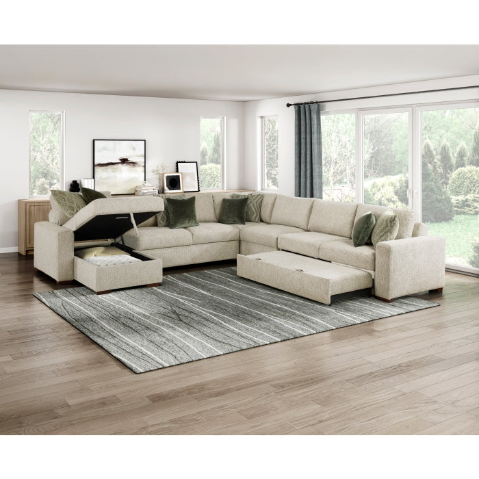 8548*6VC2ACR2ACLACA (6)5-Piece Sectional with Reversible Chaise and Pull-out Bed - 8548*6VC2ACR2ACLACA
