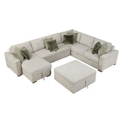 8548*6VC2ACR2ACLAOT (6)5-Piece Sectional with Reversible Chaise, Pull-out Bed and Ottoman - 8548*6VC2ACR2ACLAOT