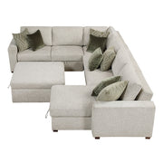 8548*6VC2ACR2ACLAOT (6)5-Piece Sectional with Reversible Chaise, Pull-out Bed and Ottoman - 8548*6VC2ACR2ACLAOT