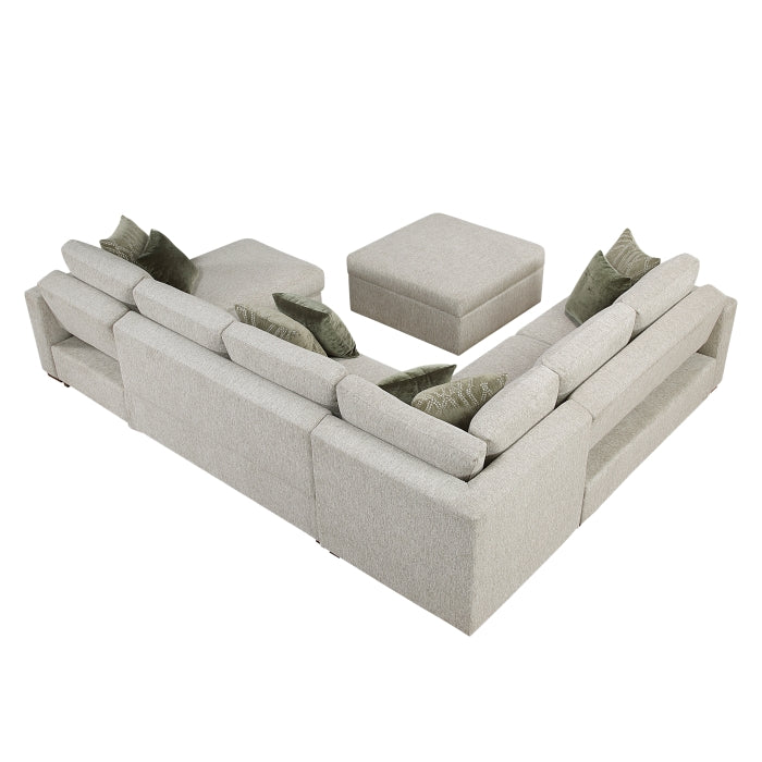 8548*6VC2ACR2ACLAOT (6)5-Piece Sectional with Reversible Chaise, Pull-out Bed and Ottoman - 8548*6VC2ACR2ACLAOT