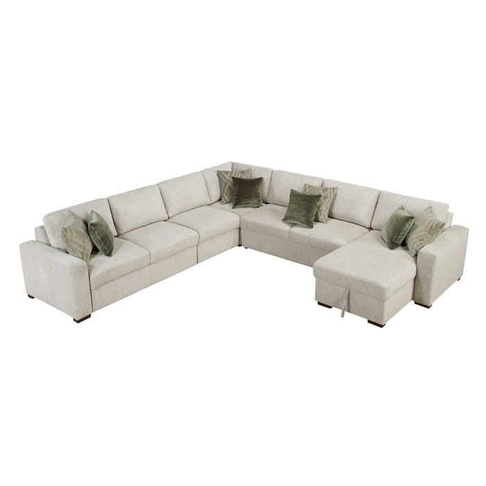 8548*6VCCR22AACA (6)5-Piece Sectional with Convertible and Reversible Chaise,  Hidden Storage, Click Motion Back - 8548*6VCCR22AACA