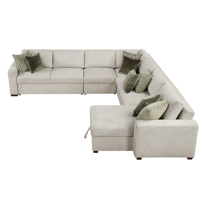 8548*6VCCR22AACA (6)5-Piece Sectional with Convertible and Reversible Chaise,  Hidden Storage, Click Motion Back - 8548*6VCCR22AACA
