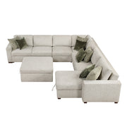 8548*7VC2ACR2ACLACAOT (7)6-Piece Sectional with Reversible Chaise, Pull-out Bed and Ottoman - 8548*7VC2ACR2ACLACAOT