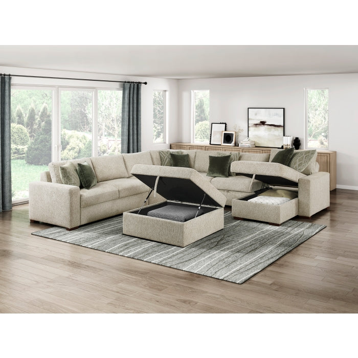 8548*7VC2ACR2ACLACAOT (7)6-Piece Sectional with Reversible Chaise, Pull-out Bed and Ottoman - 8548*7VC2ACR2ACLACAOT