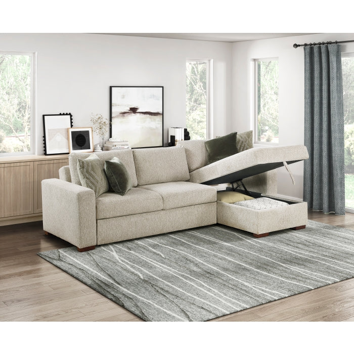 8548-VCCL Convertible Armless Storage Chaise with Click Motion Back - 8548-VCCL